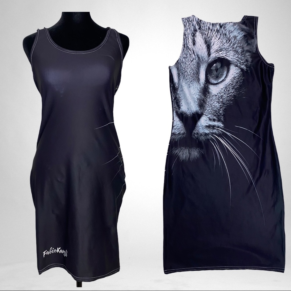Sublimation Cut and Sew Dress Cat Design Small